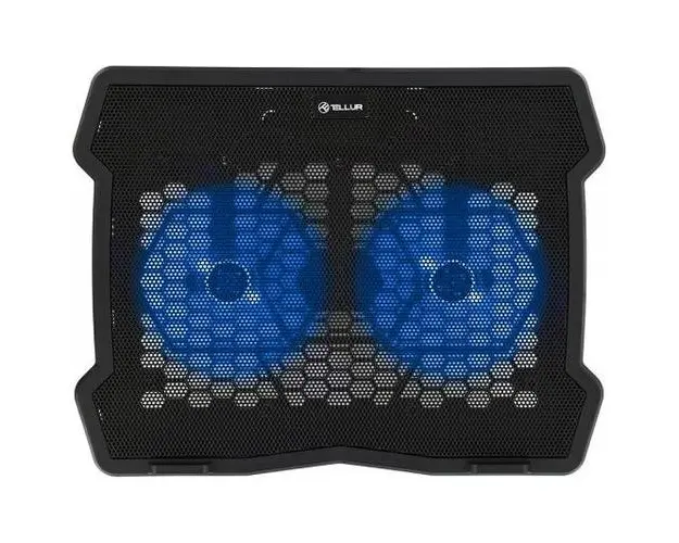 Cooler laptop Tellur Basic, 15.6inch, 2 ventilatoare, Negru