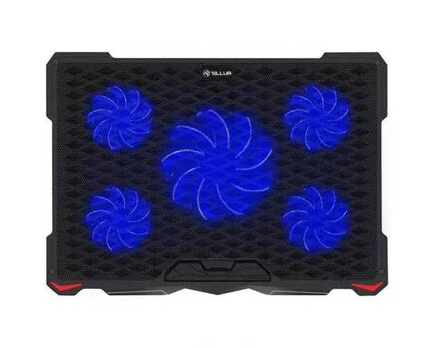 Cooler laptop Tellur Basic, 17inch, 5 ventilatoare, LED, 2xUSB, Negru