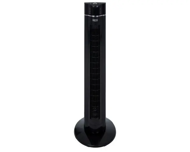 Ventilator turn cu ionizare Camry CR7320, 60W, 107cm, Temporizator, 3 setari de viteza, Panou LED, Oscilare orizontala, Telecomanda, Negru