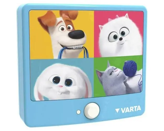 Lampa LED de veghe Varta Secret Life of Pets Night, senzor de miscare, 25 lm, lumina calda