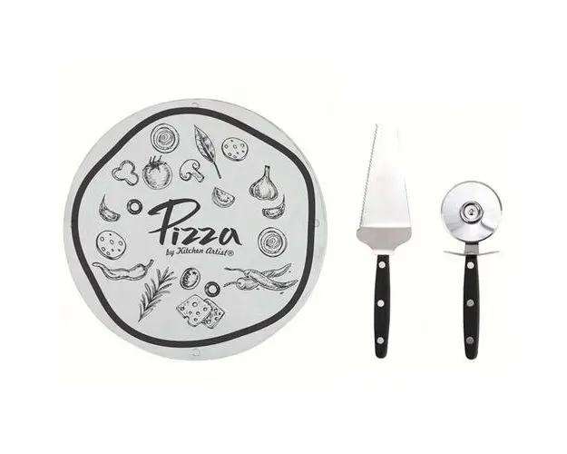 Set de pizza , placa de sticla MES117