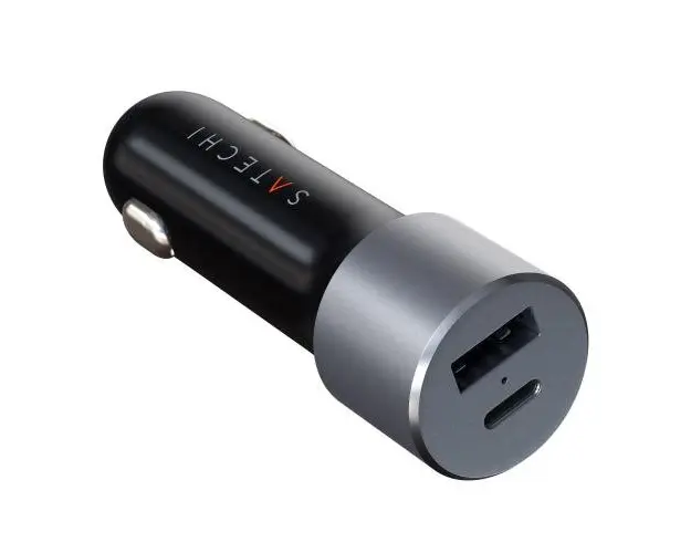 Incarcator auto Satechi ST-TCPDCCM, 1 x USB, 1 x USB Type C, 72W (Negru)