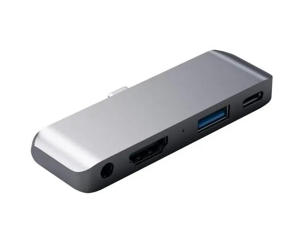 Docking station Satechi Aluminium Mobile Pro ST-TCMPHM, HDMI, Jack 3.5mm, USB-A, USB-C (Gri)