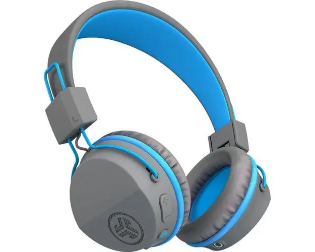 Casti on-ear JLAB JBuddies Studio Kids Wireless, Bluetooth, pentru copii, Graphit / Albastru