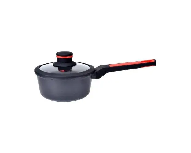 Cratita aluminiu, cu capac sticla, 16cm/1,1L inchNobleinch - Zokura