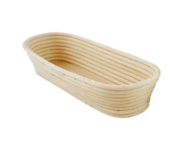Cos oval pentru dospire aluat, 35 x 14 cm, ratan - Zokura
