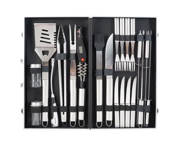 Set 24 piese pentru gratar, inox - Zokura