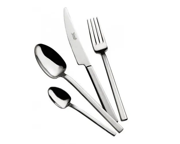 Set 24 tacamuri Galilleo Ice, Salvinelli, Grosime 3 mm, Inox 18/10, Efect de gheata, Cutie panoramica