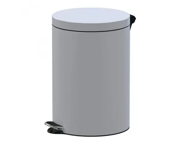 Cos de gunoi cu pedala Studio Casa, Antiseptic, Metal, 5L, Alb