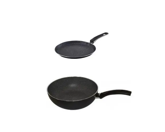 Set tigaie inalta Pepita Granit 26 cm + Tigaie de clatite 25 cm Pepita Granit, Studio Casa