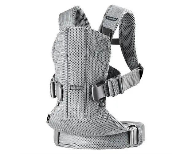 Marsupiu anatomic One Air - BabyBjorn 098004E1 - Silver, 3D Mesh