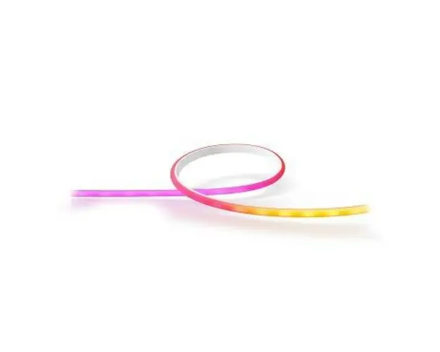 Extensie banda LED RGB inteligenta Philips Hue Gradient Lightstrip, 12.3W, 900 lm, lumina alba si colorata, IP20, Silicon, 100 cm