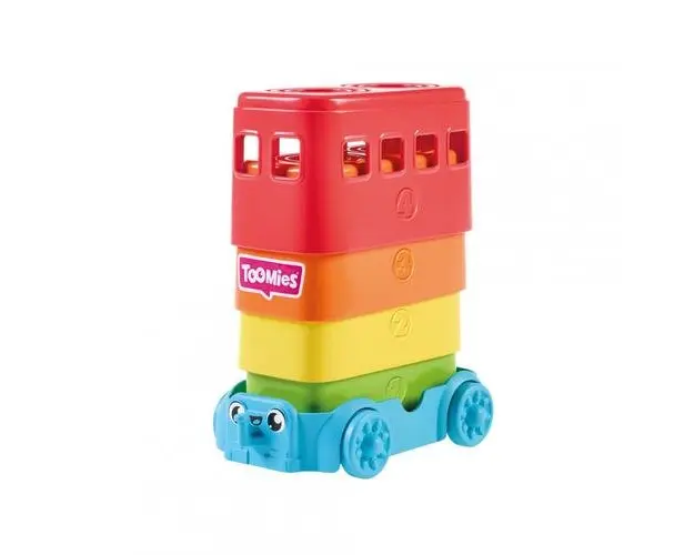 Jucarie interactiva TOMY T73220, Autobuzul Supraetajat, varsta 12-36 luni