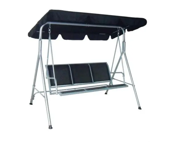 Balansoar 3 locuri Heinner STBL003, Acoperit, 175x112x15cm (Negru)