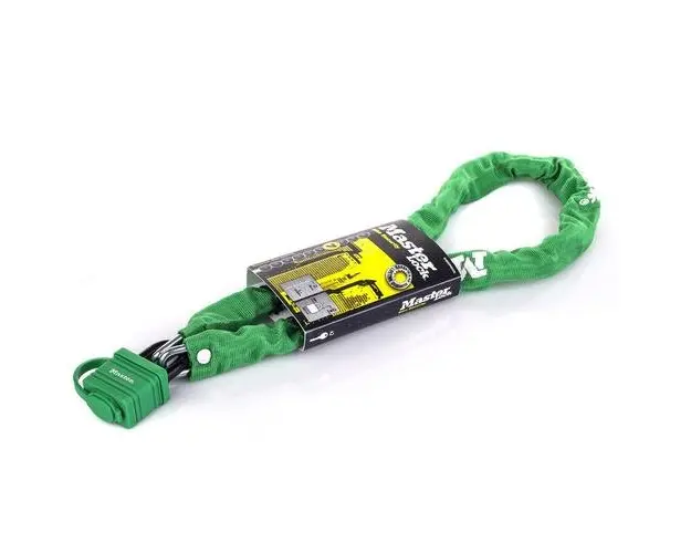 Antifurt Master Lock lant cu lacat si cheie 900 x 6mm Verde