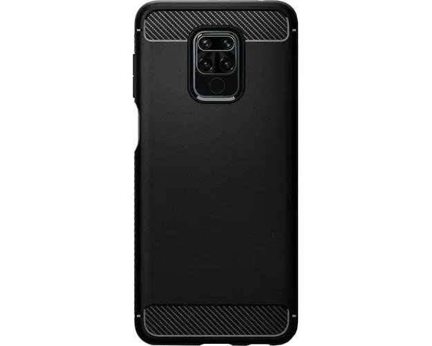 Husa de protectie Lemontti Carbon Xiaomi Redmi Note 9, Negru