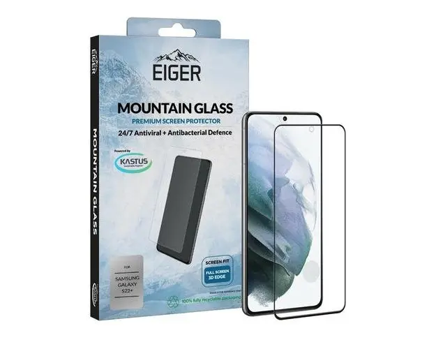 Folie Sticla Eiger 3D Mountain Glass compatibila cu Samsung Galaxy S22 Plus, Clear