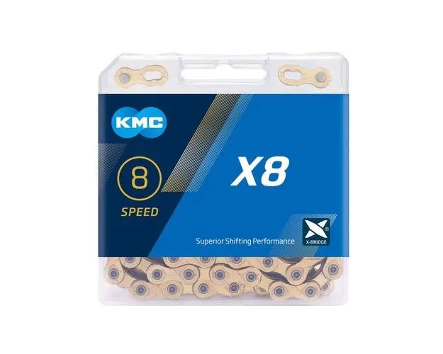 Lant KMC X8 - 1/2 x 3/32 inch, 8 Viteze, Argintiu-Gri