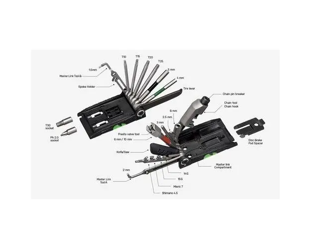 Set Scule Multifunctionale Topeak Aliex X TT2585 - Negru