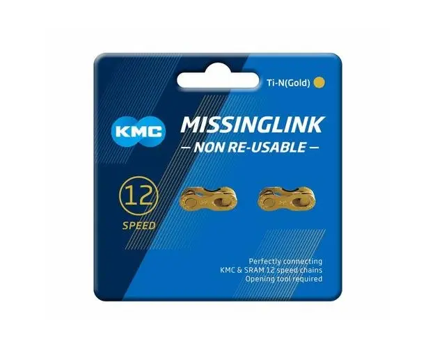Set 2 Zale Conectoare Kmc X12 Missing Link Cl552-Ti-N, 12 Viteze, Auriu