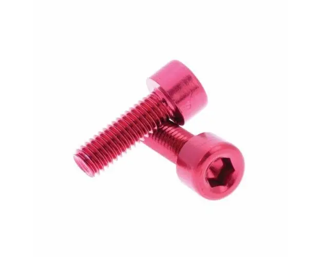 Suruburi Bidonas Cadru Fibrax Fcm1000 - M5 x 15 Mm, Rosu, 2 buc