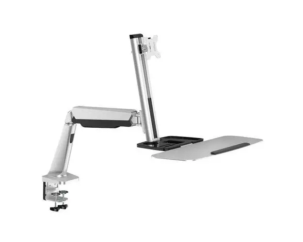 Suport de birou Logilink, pentru 1 TV/monitor plat, diagonala max 32 inch, rotatie, inclinare, pivotare, max 8 kg