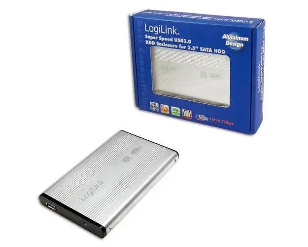 RACK EXTERN 2.5inch USB3.0/SATA, Alu, silver LOGILINK UA0106A