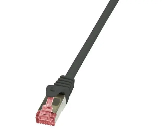 Cablu S/FTP LOGILINK Cat6, LSZH, cupru, 10 m, negru, AWG27, dublu ecranat CQ2093S