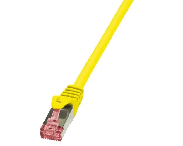 Cablu S/FTP LOGILINK Cat6, LSZH, cupru, 2 m, galben, AWG27, dublu ecranat CQ2057S