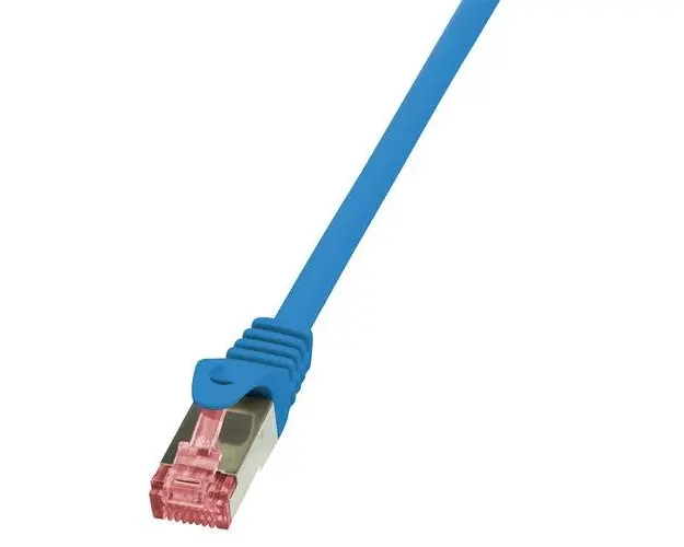 Cablu S/FTP LOGILINK Cat6, LSZH, cupru, 3 m, albastru, AWG27, dublu ecranat CQ2066S