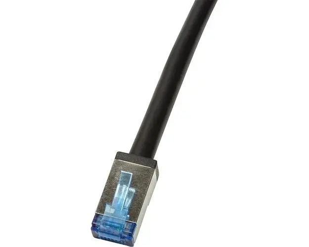 Cablu S/FTP LOGILINK Cat6a, cupru-aluminiu, 5 m, negru, AWG26, dublu ecranat CQ7073S