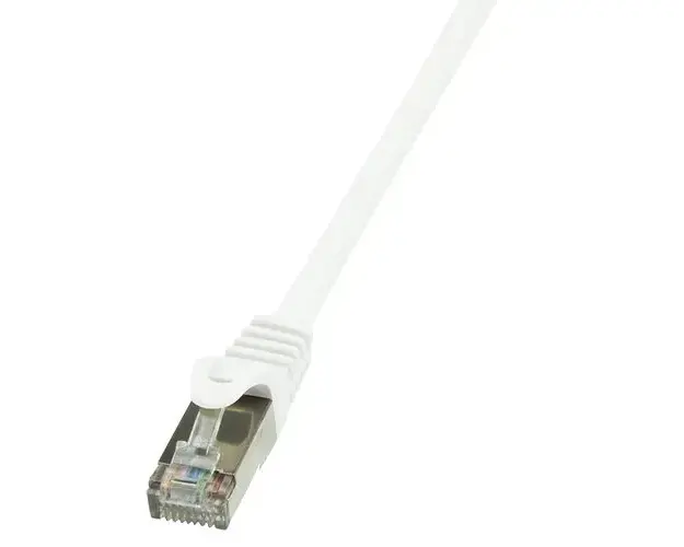 Cablu FTP LOGILINK Cat6, cupru-aluminiu, 0.25 m, alb, AWG26, ecranat CP2011S