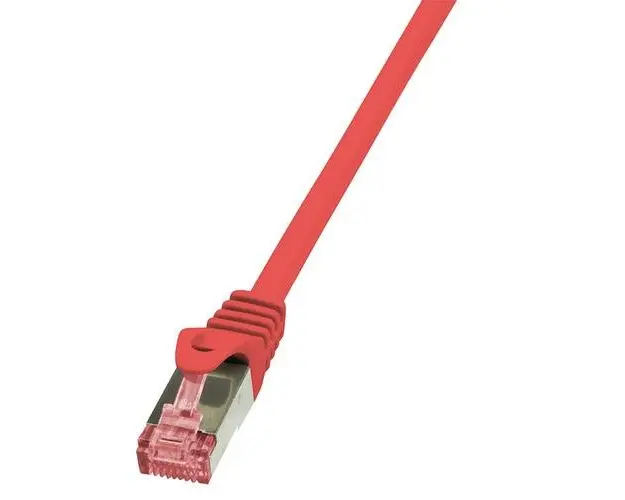 Cablu S/FTP LOGILINK Cat6, LSZH, cupru, 1 m, rosu, AWG27, dublu ecranat CQ2034S