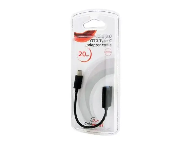 Cablu adaptor Gembird AB-OTG-CMAF2-01, USB 2.0 - USB-C, 20 cm