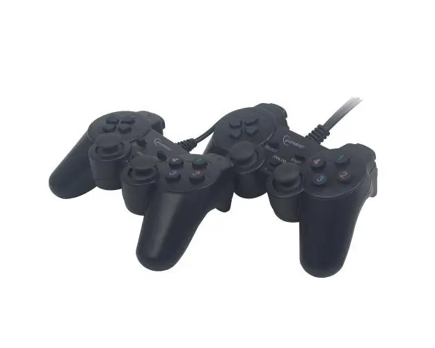 Set 2 Gamepad Gembird JPD-UDV2-01, Dual vibration, USB, pentru PC