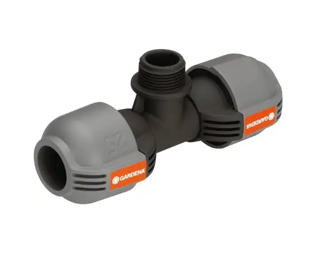 Conector Gardena in forma de T pentru conducta, 25 mm, Filet exterior 1/2inch