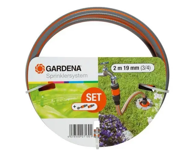 Set de conectare Gardena Profi Maxi-Flow System, Furtun 3/4inch, 2 m + Conectori