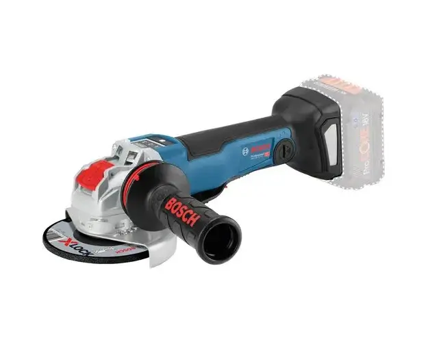Polizor unghiular pe acumulator Bosch Professional X-Lock GWX 18V-10 PSC, 18 V, 9000 RPM, 125 mm diametru disc + cutie L-Boxx + maner suplimentar + aparatoare de protectie + 1/1 insertie L-BOXX