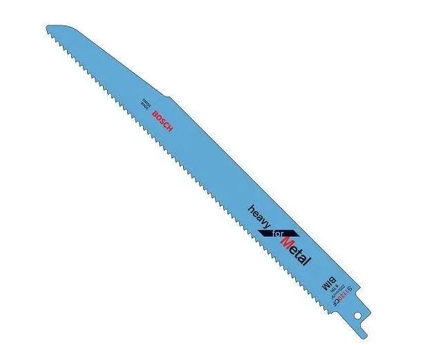 Set de 5 panze de ferastrau sabie Bosch S 1120 CF, pentru metal, Heavy for Metal, 225 mm