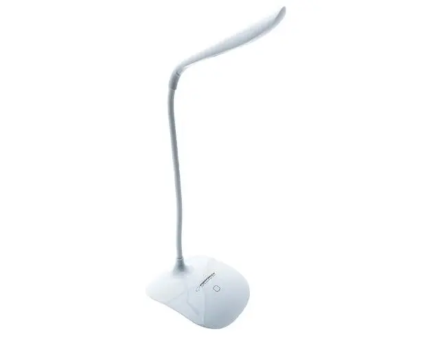 Lampa LED, Esperanza Acrux ELD103W, brat flexibil 21 cm, alimentare duala, cablu 110 cm, 4 x AAA, alba