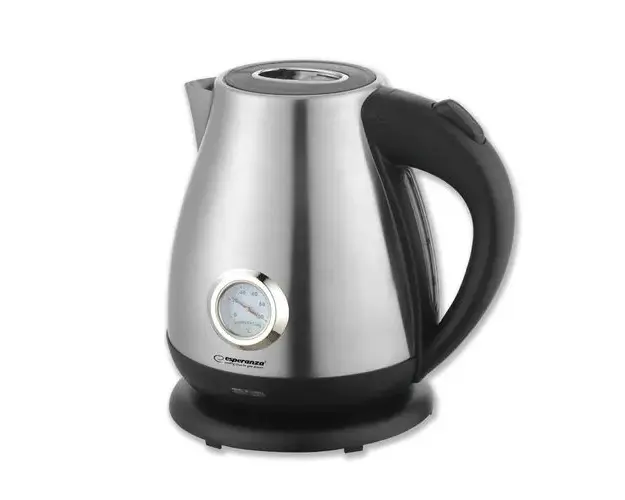 Cana electrica fierbator cu termometru Thames, putere 2200W, capacitate 1.7L, inox, oprire automata, capac etans