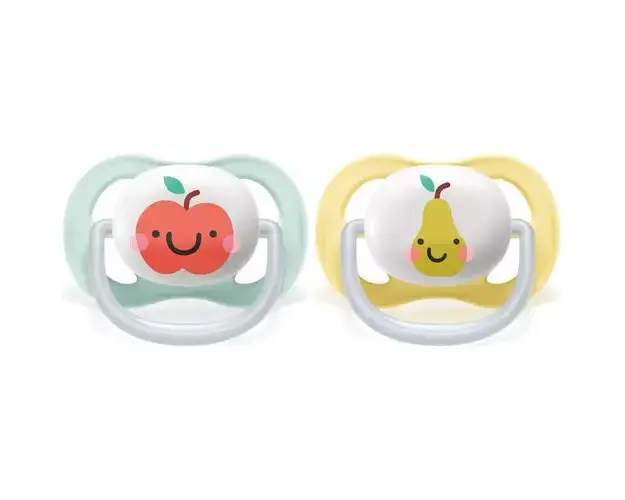 Set 2 suzete Philips-Avent SCF080/17, ultra air pacifier 0-6 luni, Ortodontice, fara BPA, Mar/Para