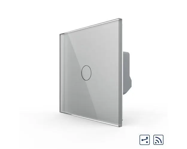 Intrerupator Cap scara / Cruce Wireless cu Touch Livolo din Sticla, Serie Noua