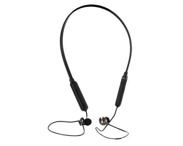 Casti Spacer wireless pentru smartphone SPBH-SPORTY, intraauriculare cu fir de legatura, microfon pe fir, Bluetooth 5.0, Negru