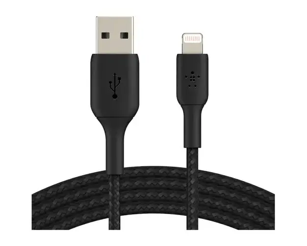 Cablu de date Belkin CAA002BT3MBK, Lightning, 3m