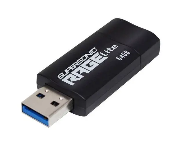 Memorie USB PATRIOT MEMORY Supersonic Rage Lite 64GB USB 3.2 Gen1 Black