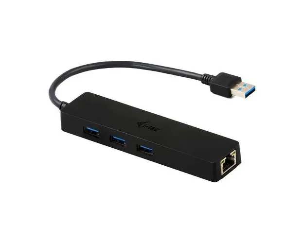 HUB USB I-tec Metal 3 Port with Gigabit Ethernet Adapter