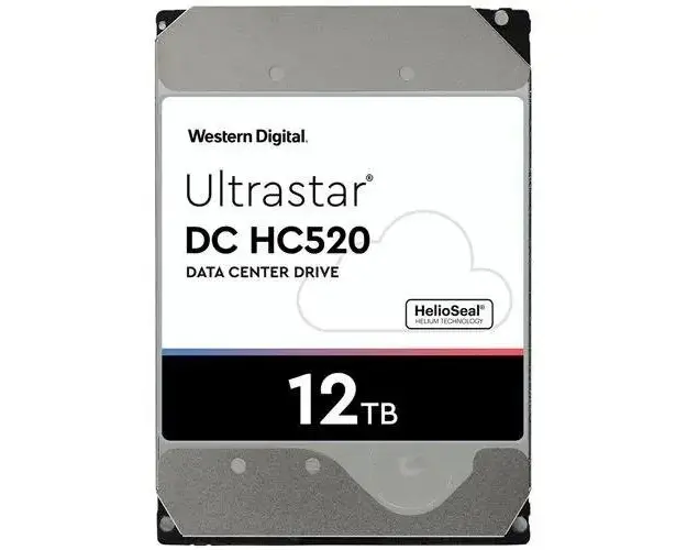 Hard disk Western Digital (HGST) Ultrastar, DC HC520 (He12), HDD 12TB, 3.5 '', 7200 RPM, SATA III 6Gb / s, 256MB 4KN SE HUH721212ALN604