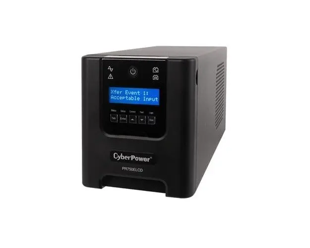 UPS Cyber Power PR750ELCD, 750 VA, 675 W, AVR, LCD Display, USB
