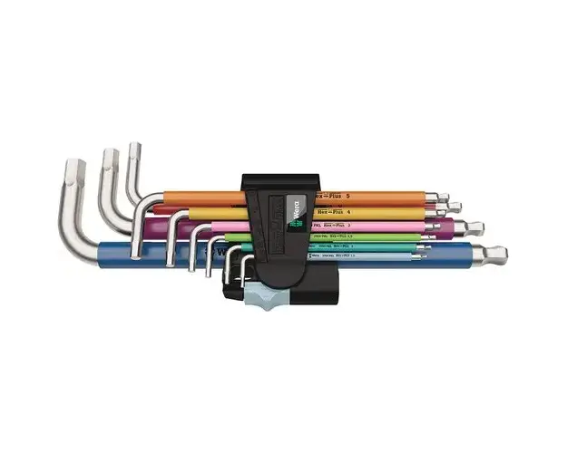 Set chei imbus din inox multicolore cu bila, WERA Hex-Plus, 9 piese
